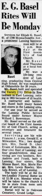 Varsity Drive-In (Los Tres Amigos) - May 1969 Former Owner Passes Away (newer photo)